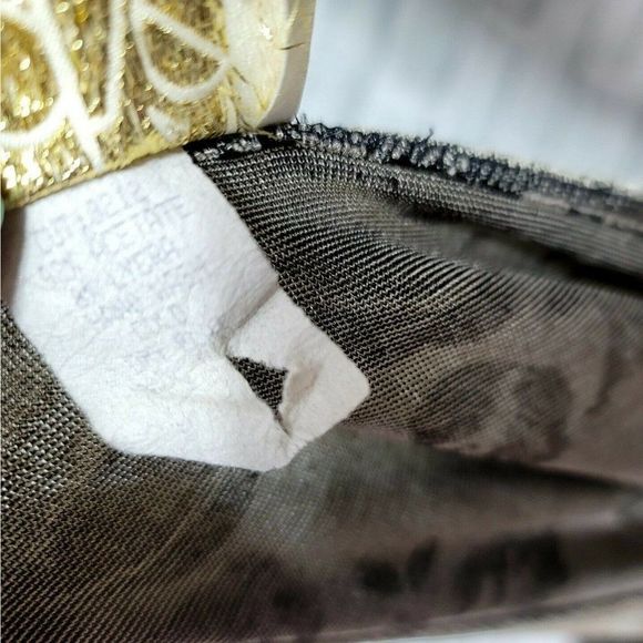 Vintage 90s Cache Womens S‎ Gold Rose Floral Stretchy Crop Top Short Sleeve - Picture 6 of 6